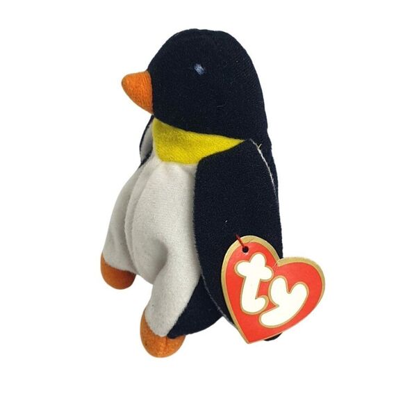 Vintage Ty WADDLE The Penguin Teenie Beanie Babies 5" Plush 1993 Stuffed Toy - Picture 3 of 8